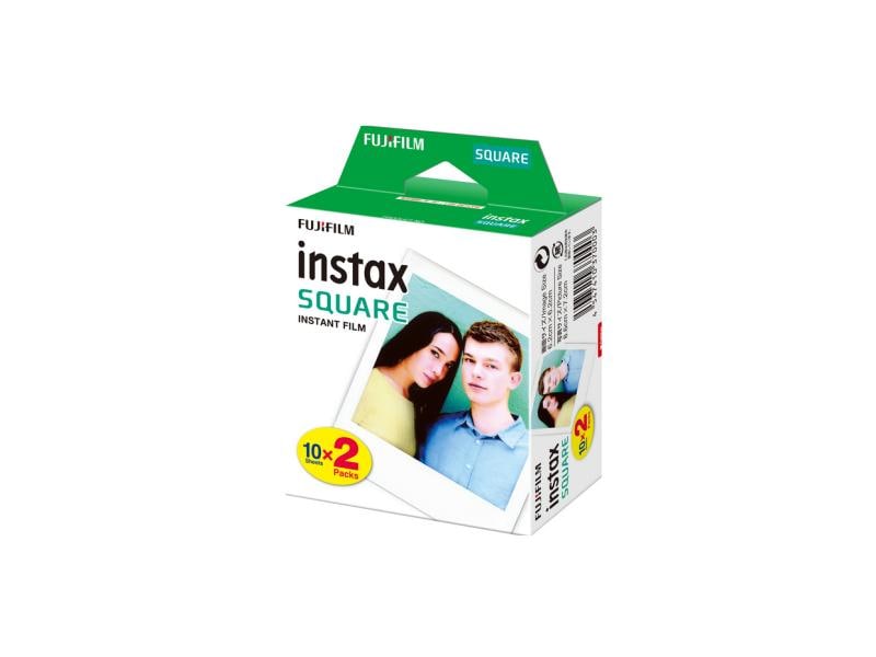Fujifilm Sofortbildfilm Instax Square 20 Blatt Weiss Fujifilm Instax Square 10 Blatt 2-Pack zu Instax Square SQ10/6