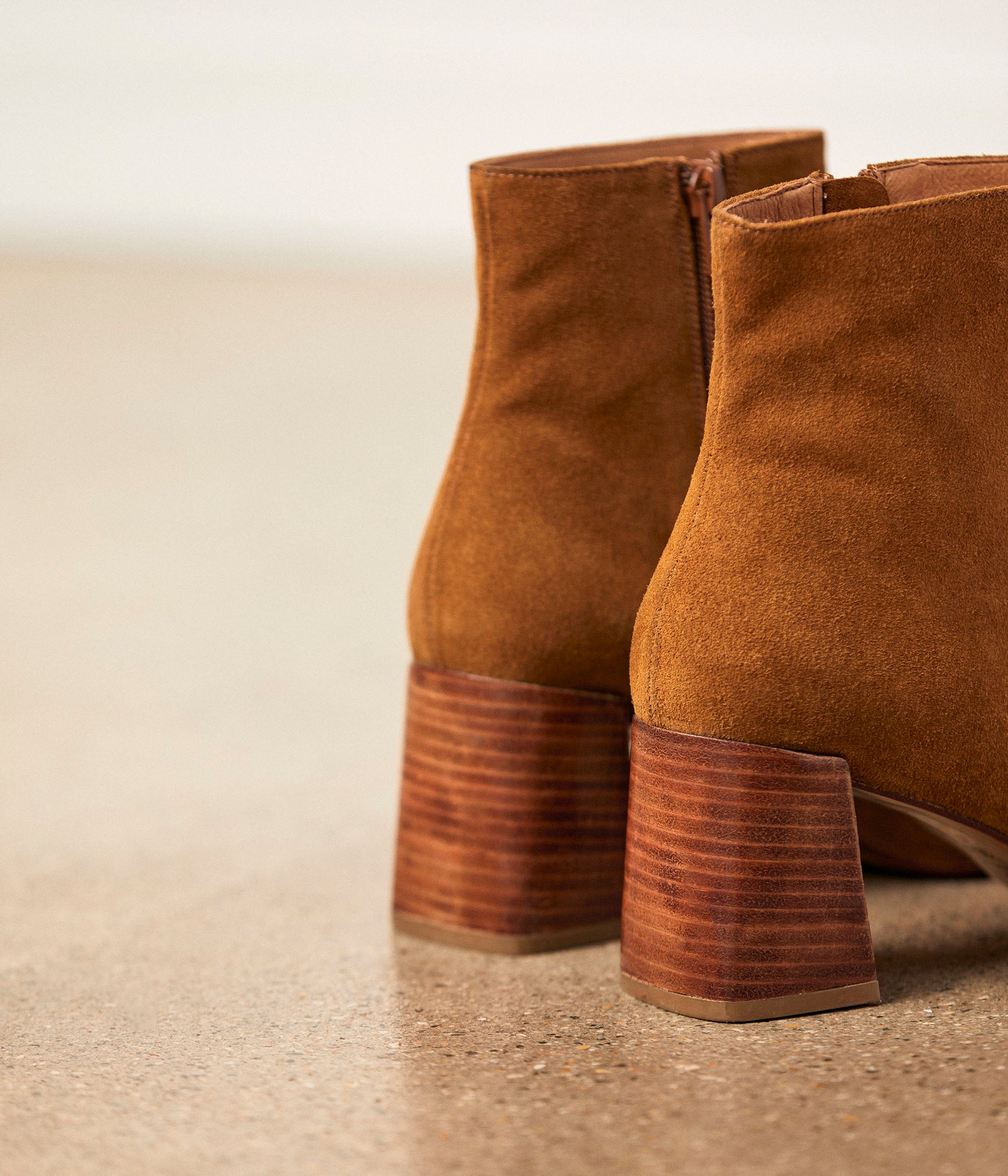 Boots tabac velours Célestine