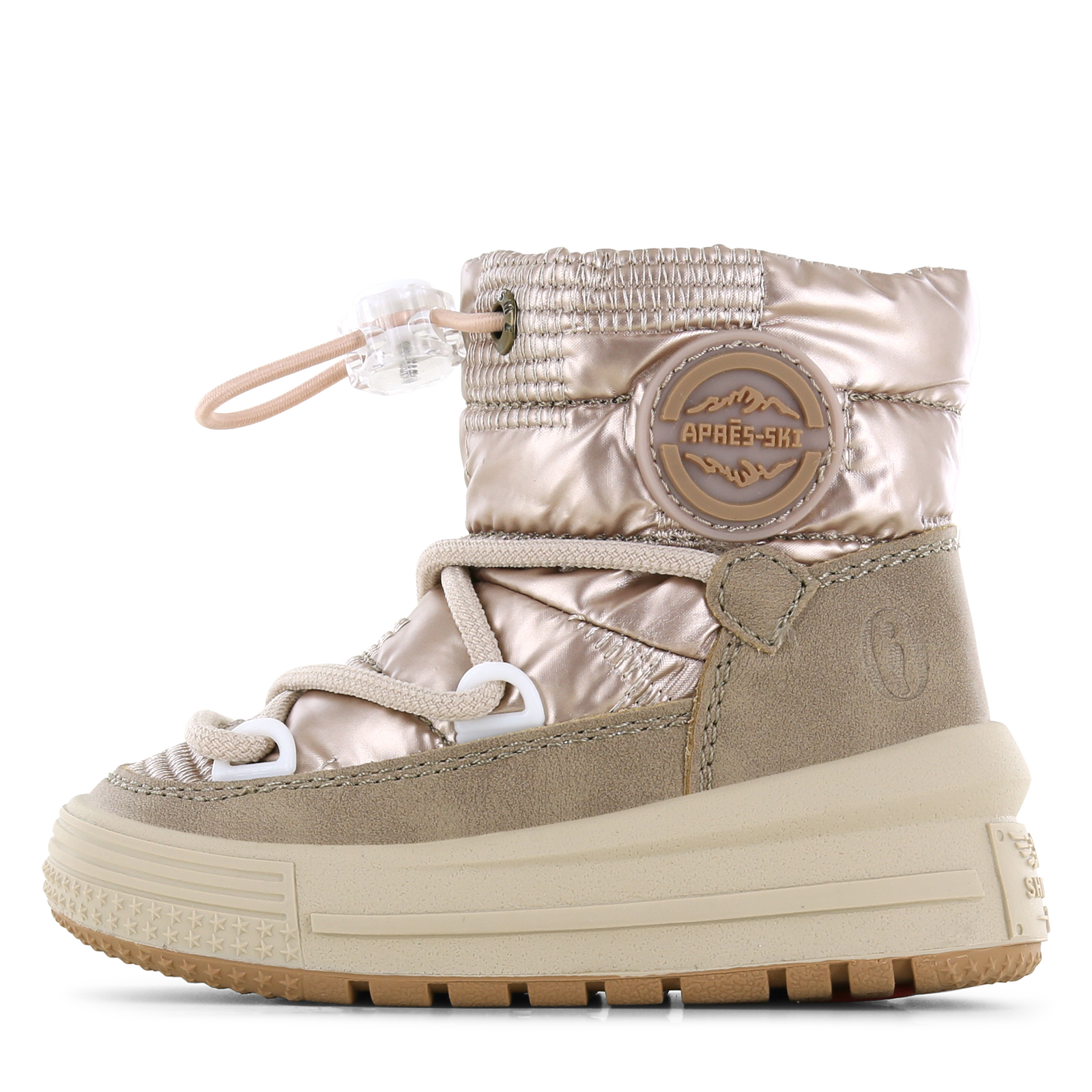 Shoesme champagne chunky gevoerd snowbootje Metallic, Microleer, Nylon | Me
