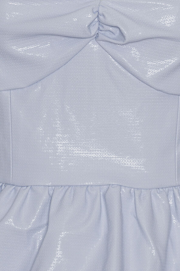 ROTATE Birger Christensen Embossed Strapless Top Artic ice