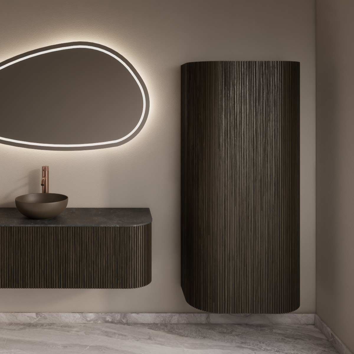 Gliss Design Alluro kolomkast 160cm charcoal