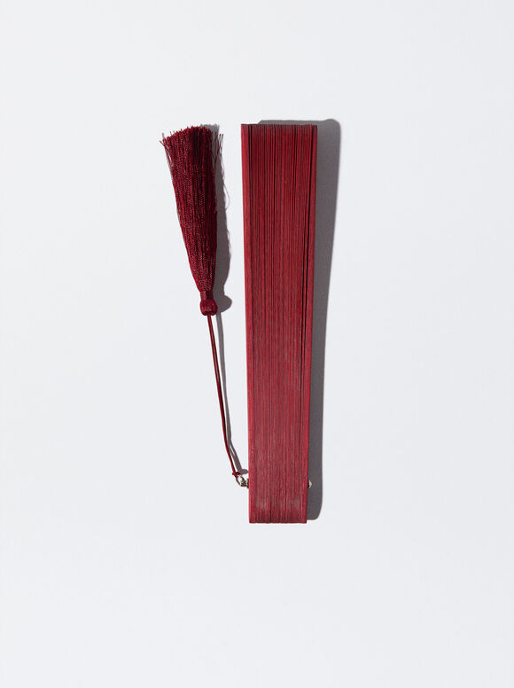Leque de bambu perfurado - Borgonha