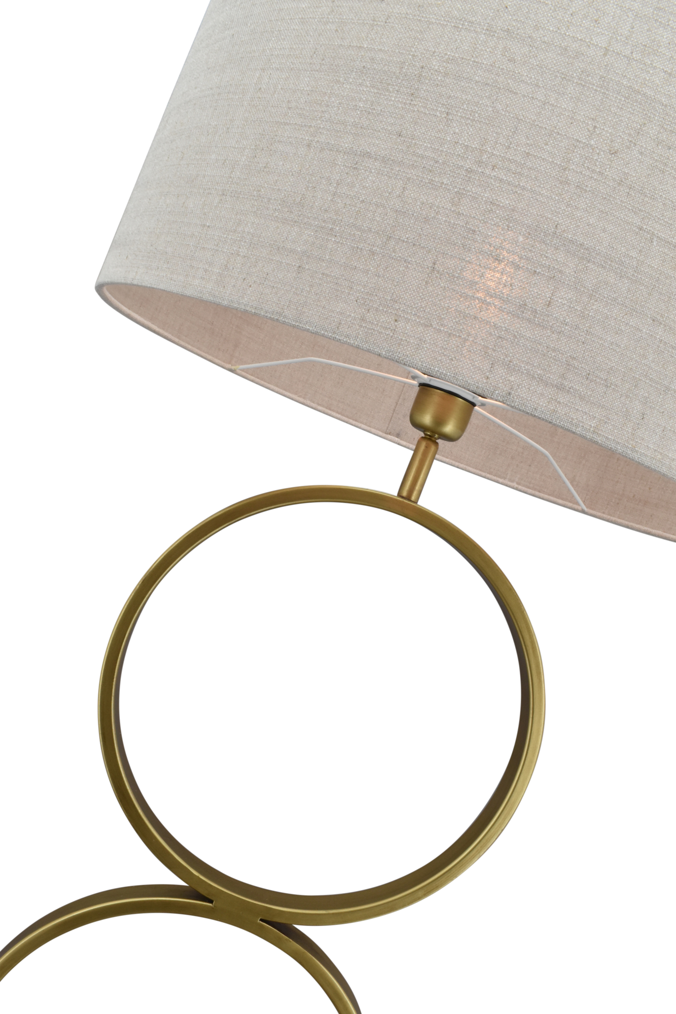 Vloerlamp Salina Bronze + kap Cilinder 50x50x30cm Oslo linnen offwhite