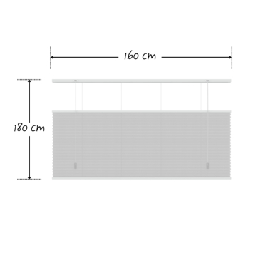 KARWEI enkel plisségordijn lichtdoorlatend wit (kleurnr. 6010) 160x180 cm (bxh)
