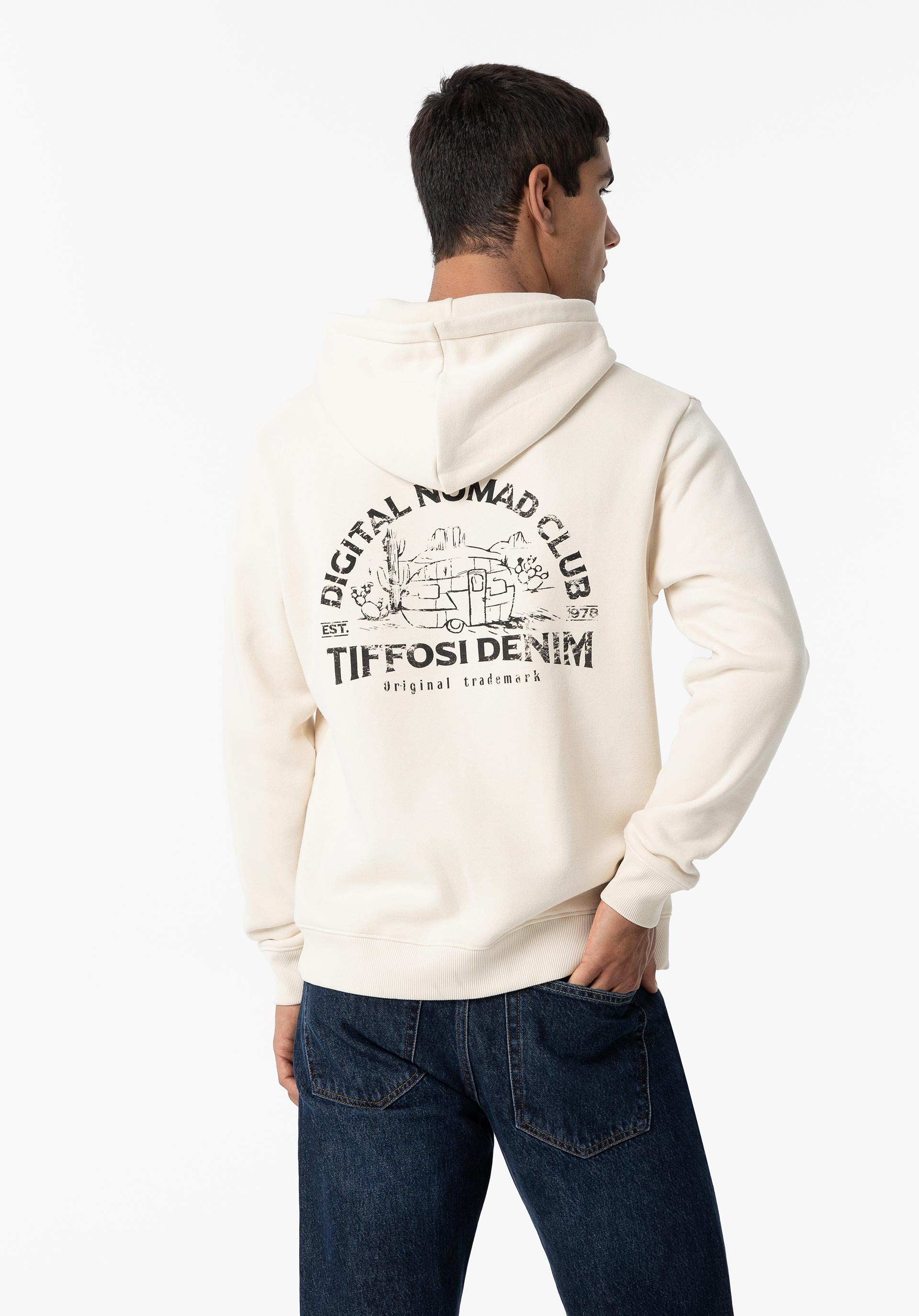 Hoodie com Estampado nas Costas