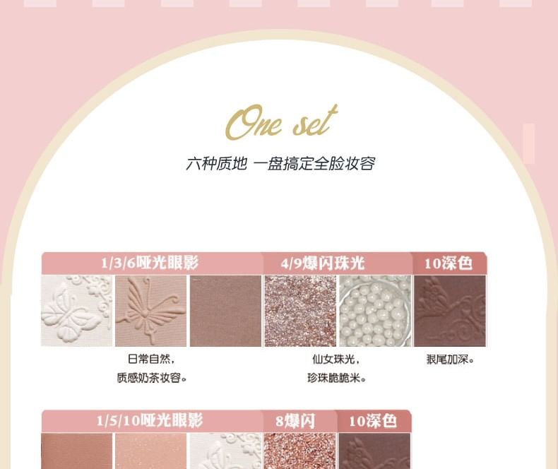 COLORROSE - Kant reliëf westerse antieke make-up palet - 4 soorten
