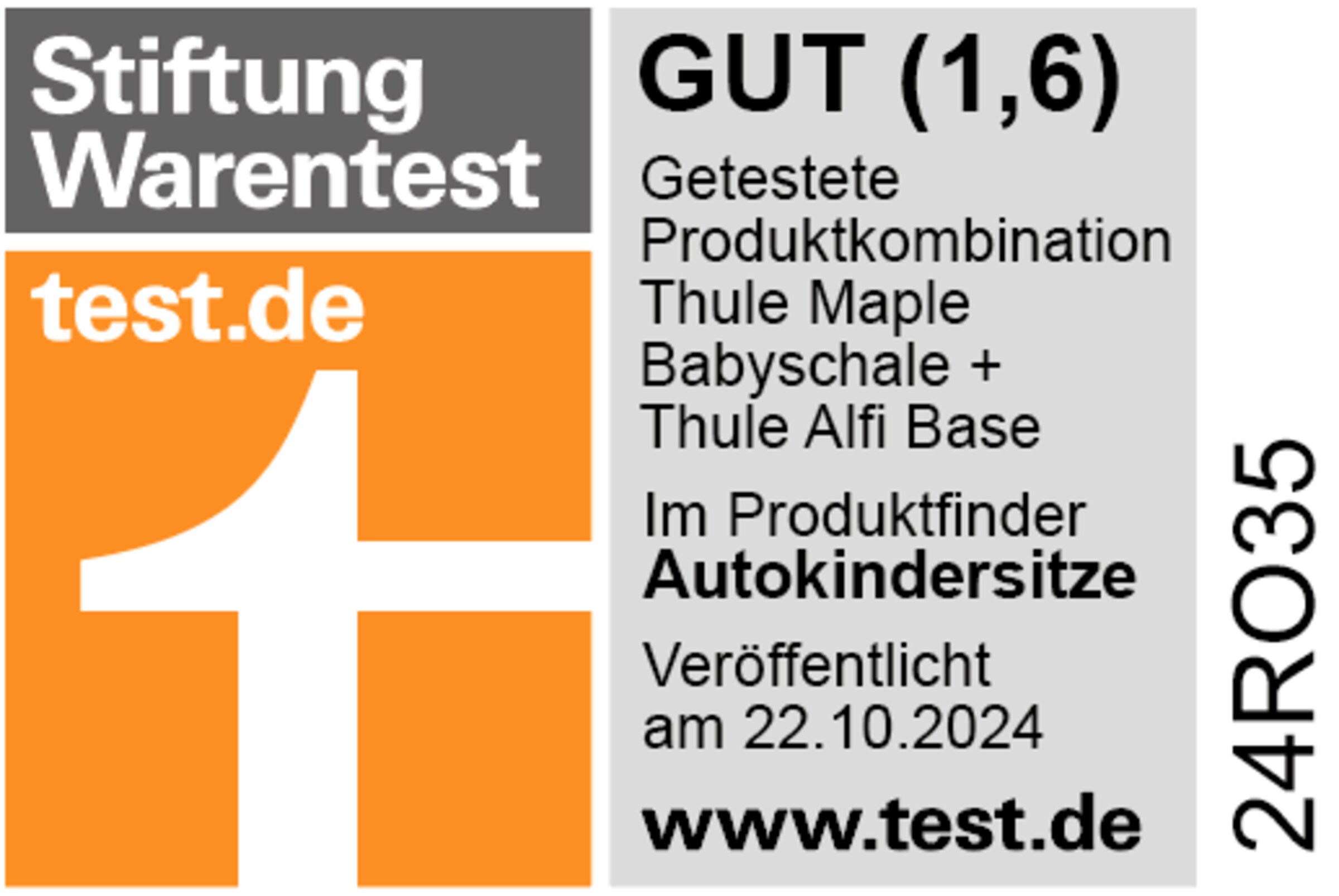 Thule Babyschale Maple inkl. Isofix Basis Alfi mid blue