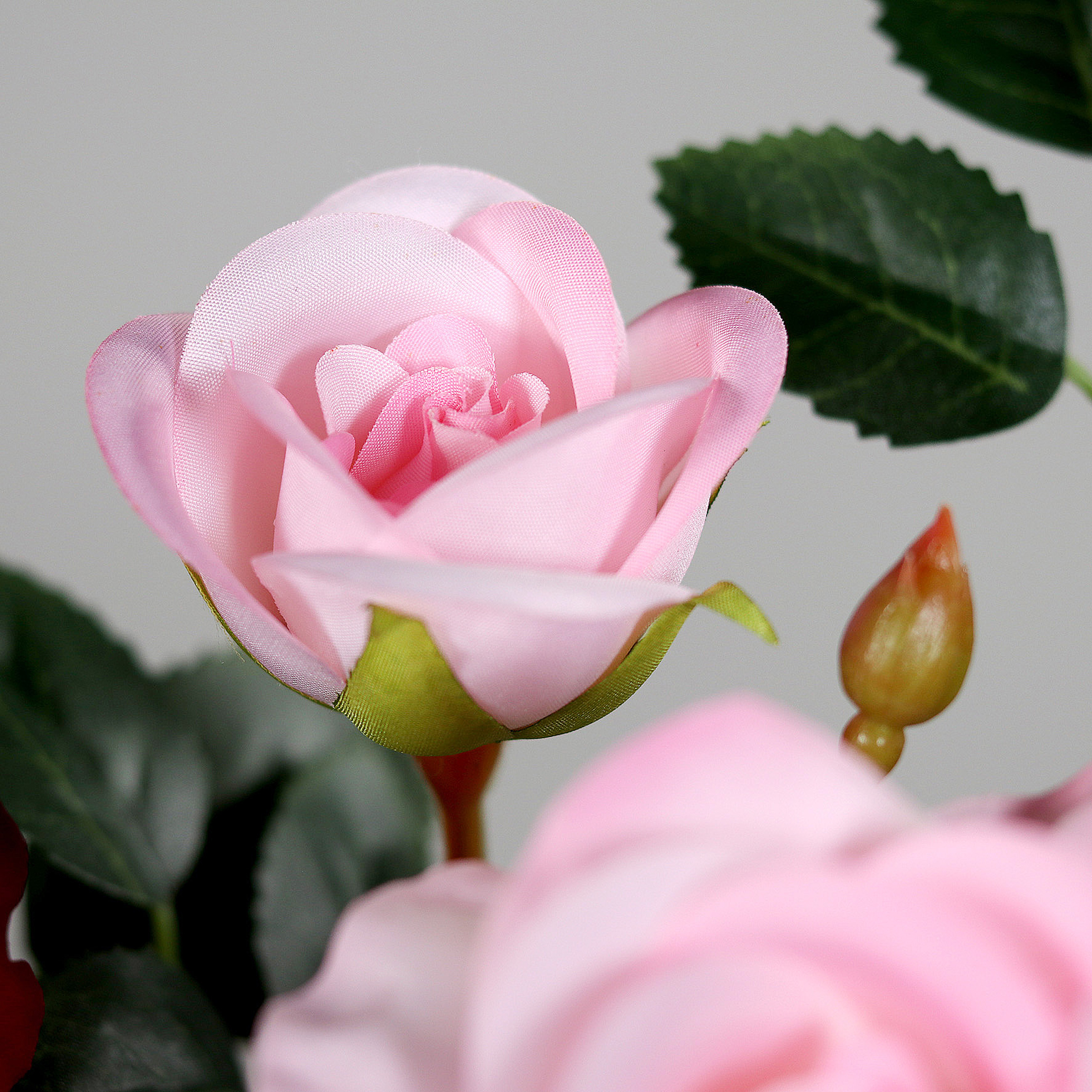 Rose im Topf - sortiert - Kunstpflanze