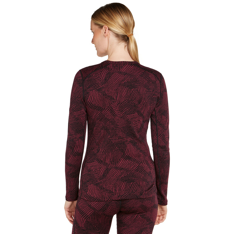 Icebreaker Damen 260 Vertex Crewe Frozen Forms Longsleeve