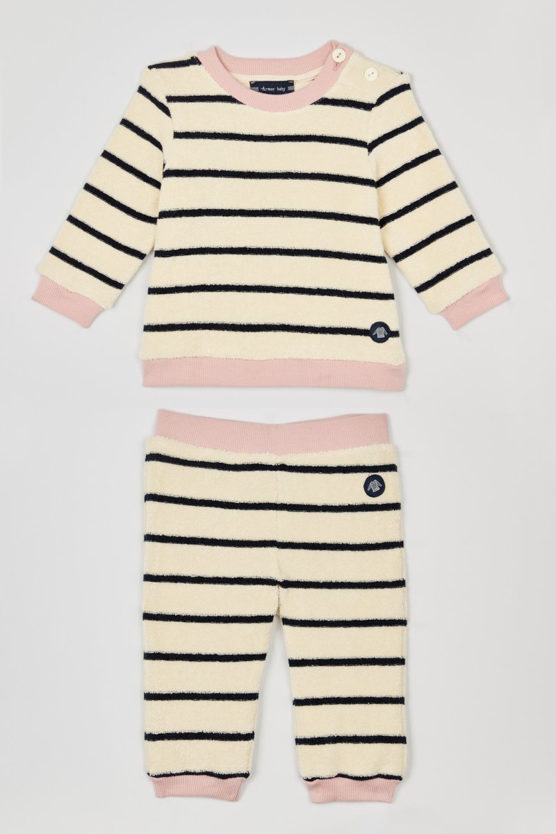 Pyjama rayé Baby - coton bouclette