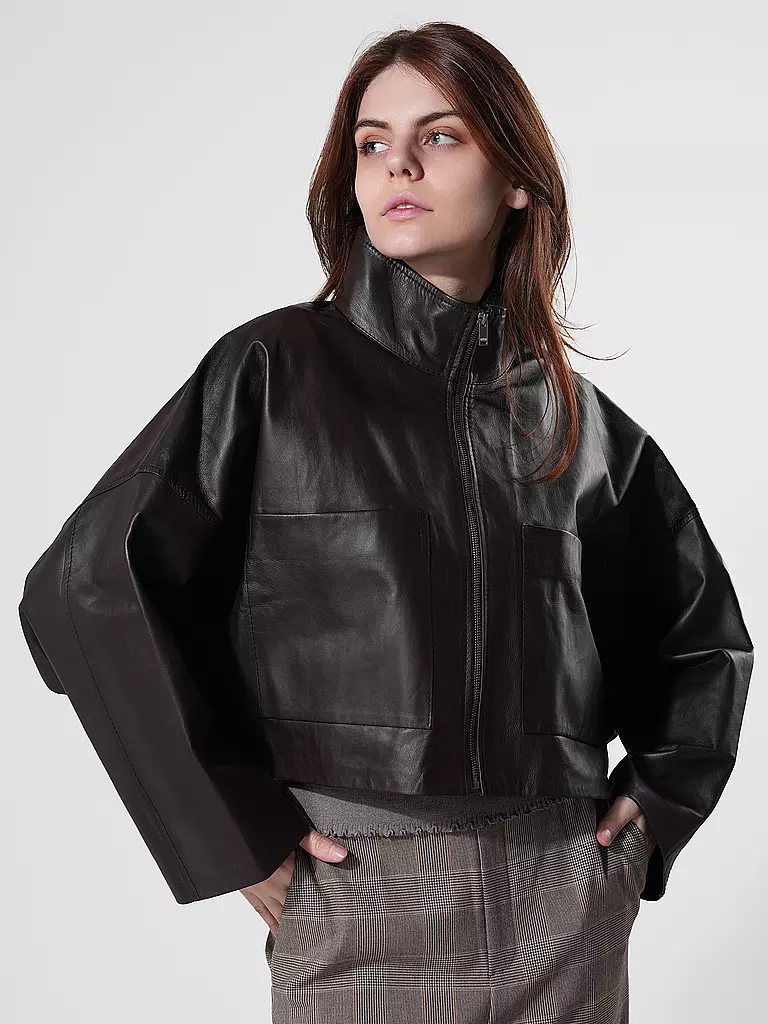 DRYKORN Lederjacke ELSTOW braun
