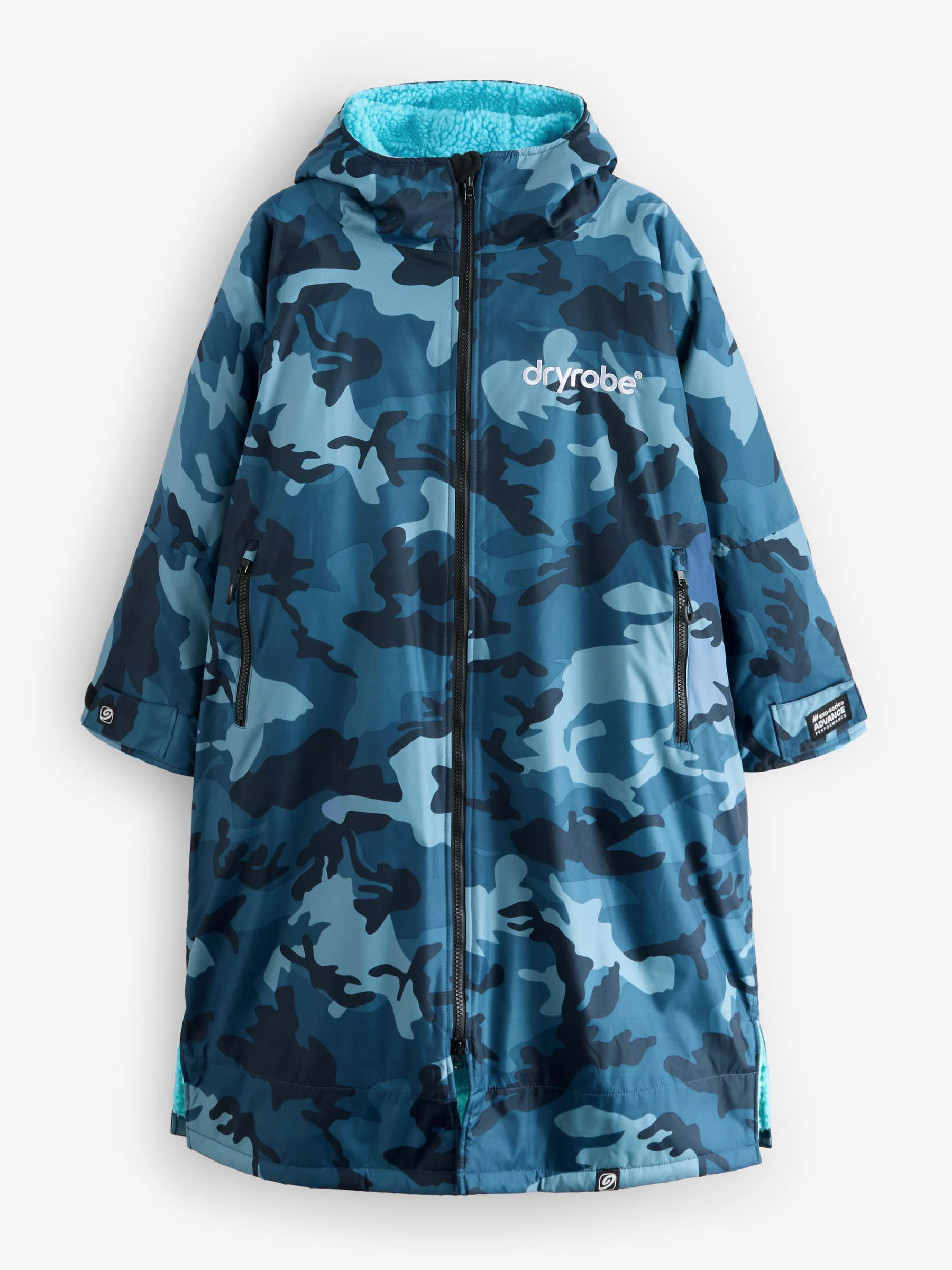 Blauwe Camo - dryrobe Advance Adult Long Sleeve Changing Coats