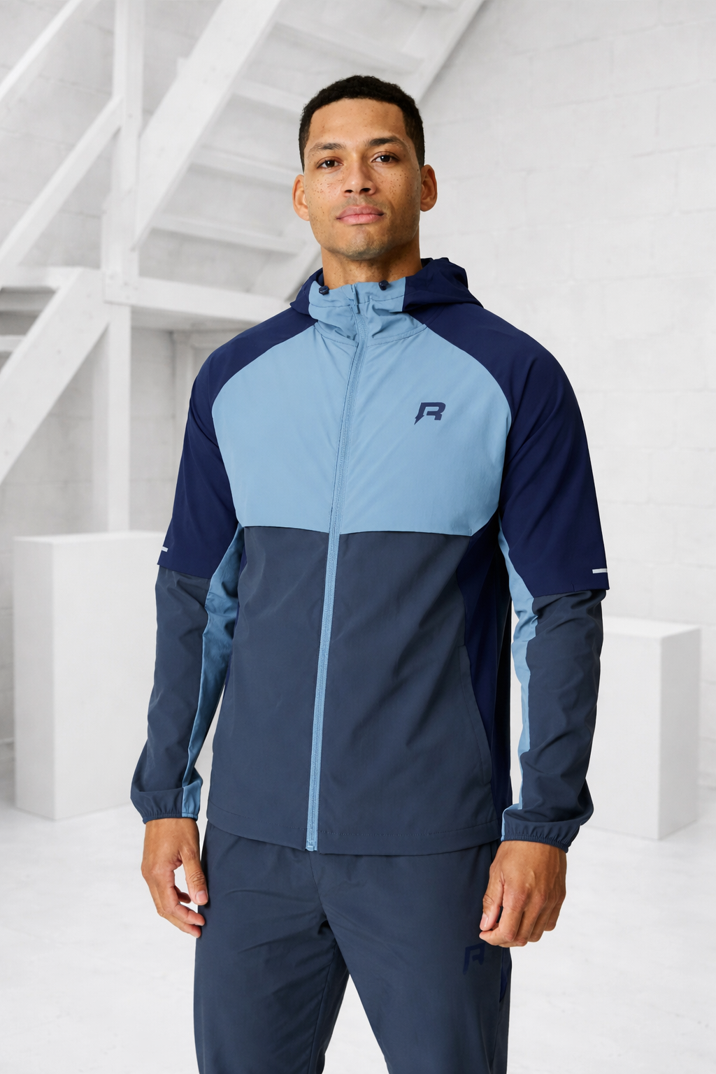 Reprimo Vortex Windbreaker Trainingspak Heren Lichtblauw/Donkerblauw