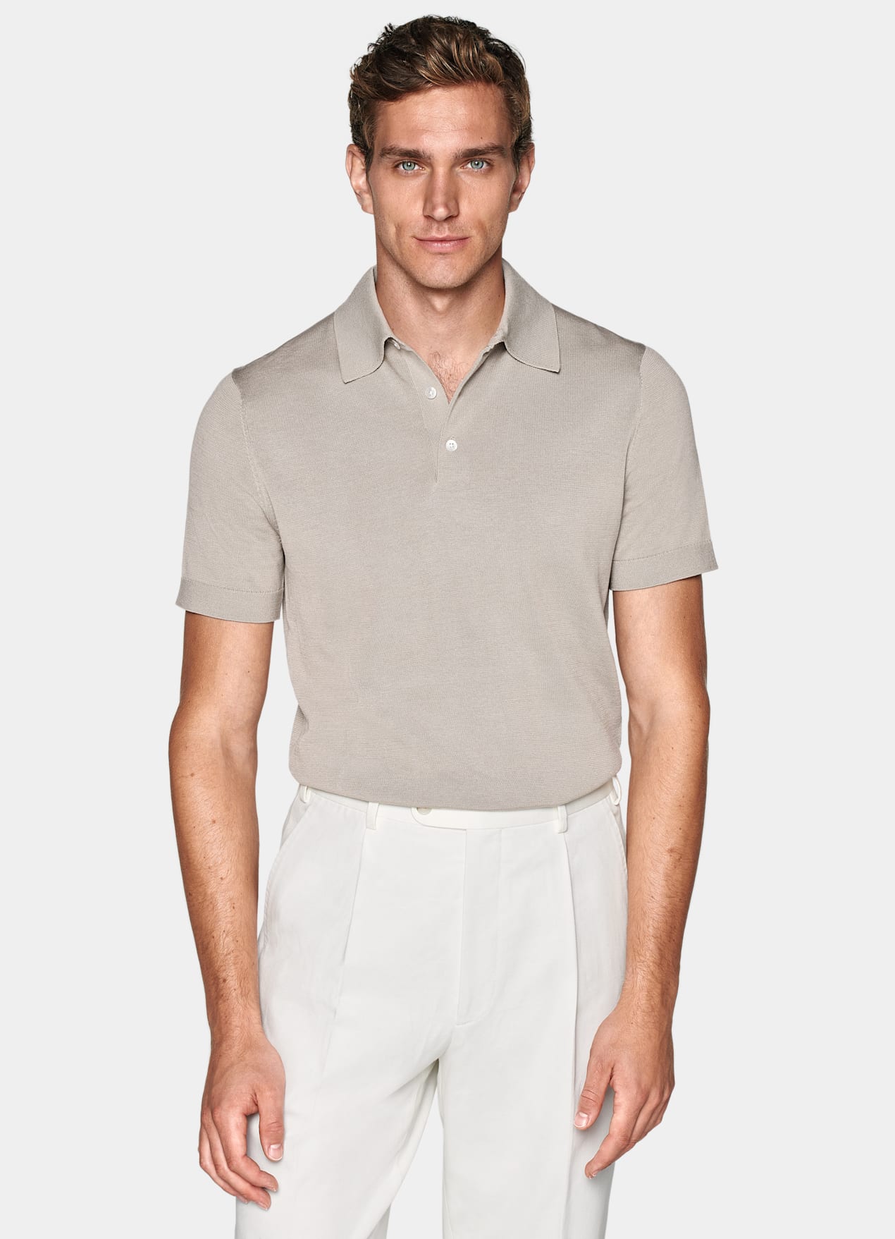 Polo taupe clair