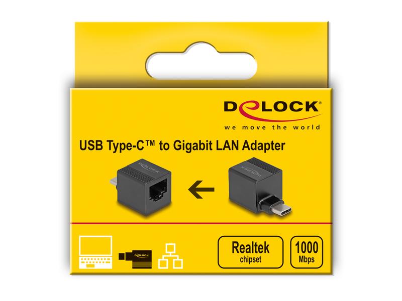 Delock Netzwerk-Adapter mini USB Typ-C Delock USB Type-C Adapter zu Gigabit LAN mini