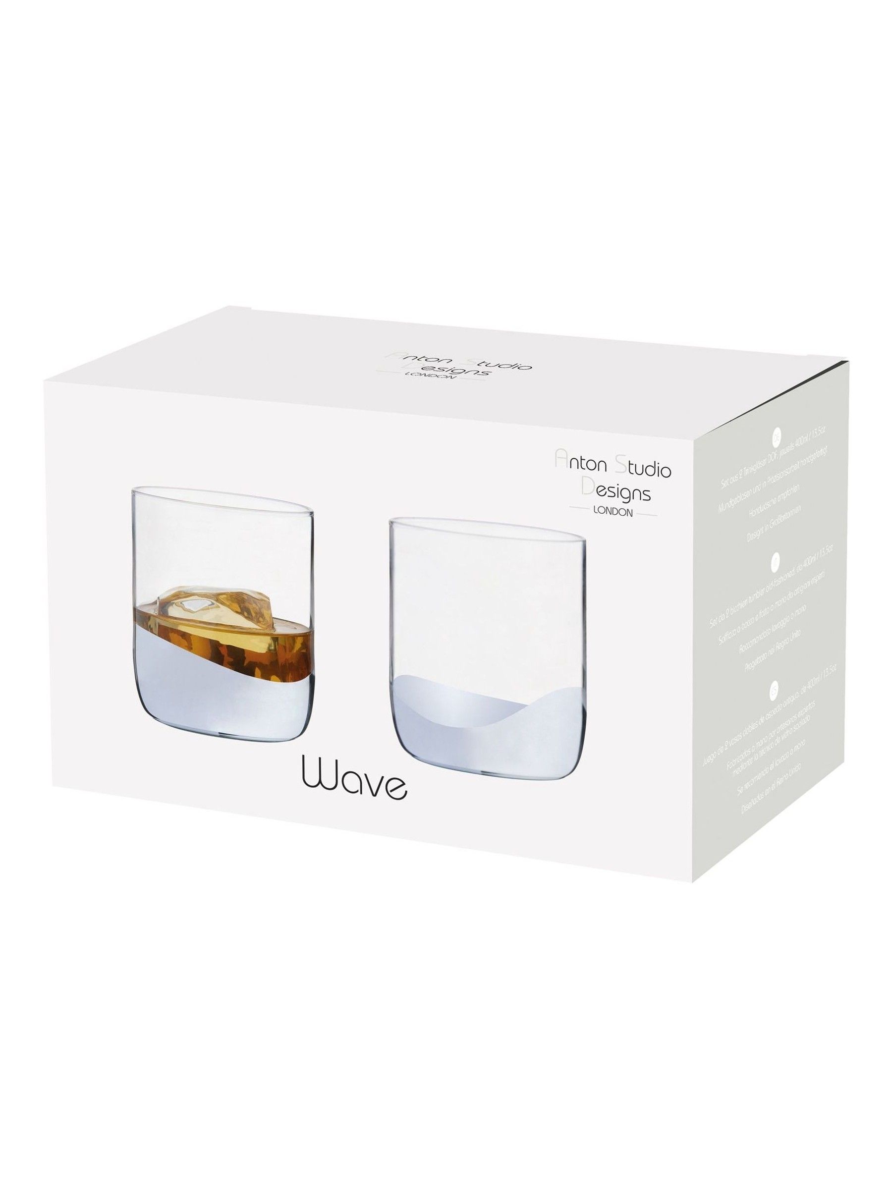 Anton Studio Designs Set of 2 Wave DOF Tumblers