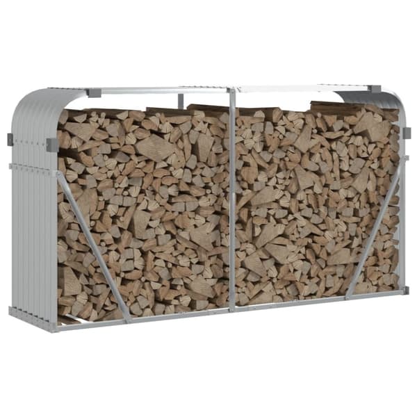 vidaXL Vedholder sølv 180x45x100 cm galvanisert stål