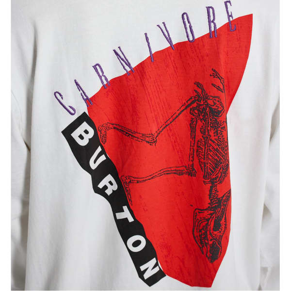 T-shirt BURTON CARNIVORE LS TEE STOUT WHITE