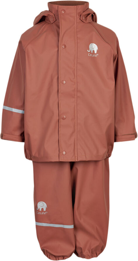 CeLaVi Basic rainwear set -solid PU Redwood