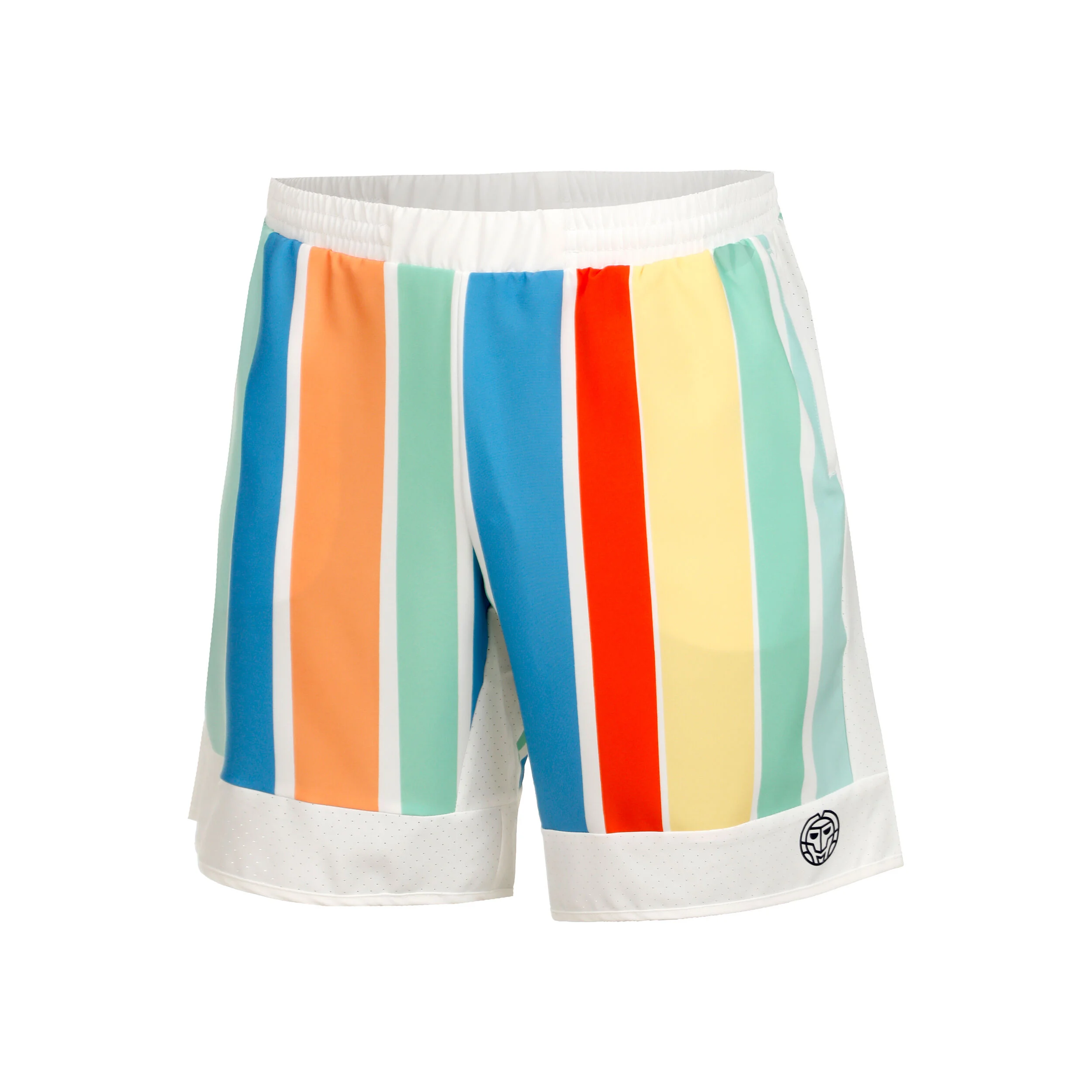 BIDI BADU Paris 7in Shorts Hommes - Blanc , Multicouleur