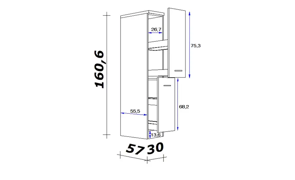 Apothekerschrank Spa 161 cm