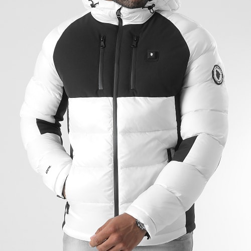 Doudoune Capuche Chauffante Andorre Blanc Noir