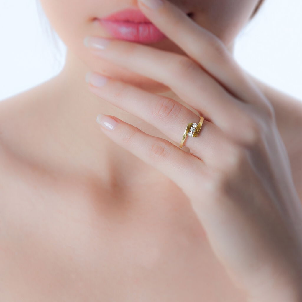 Bague Trilogie Or Jaune Diamant