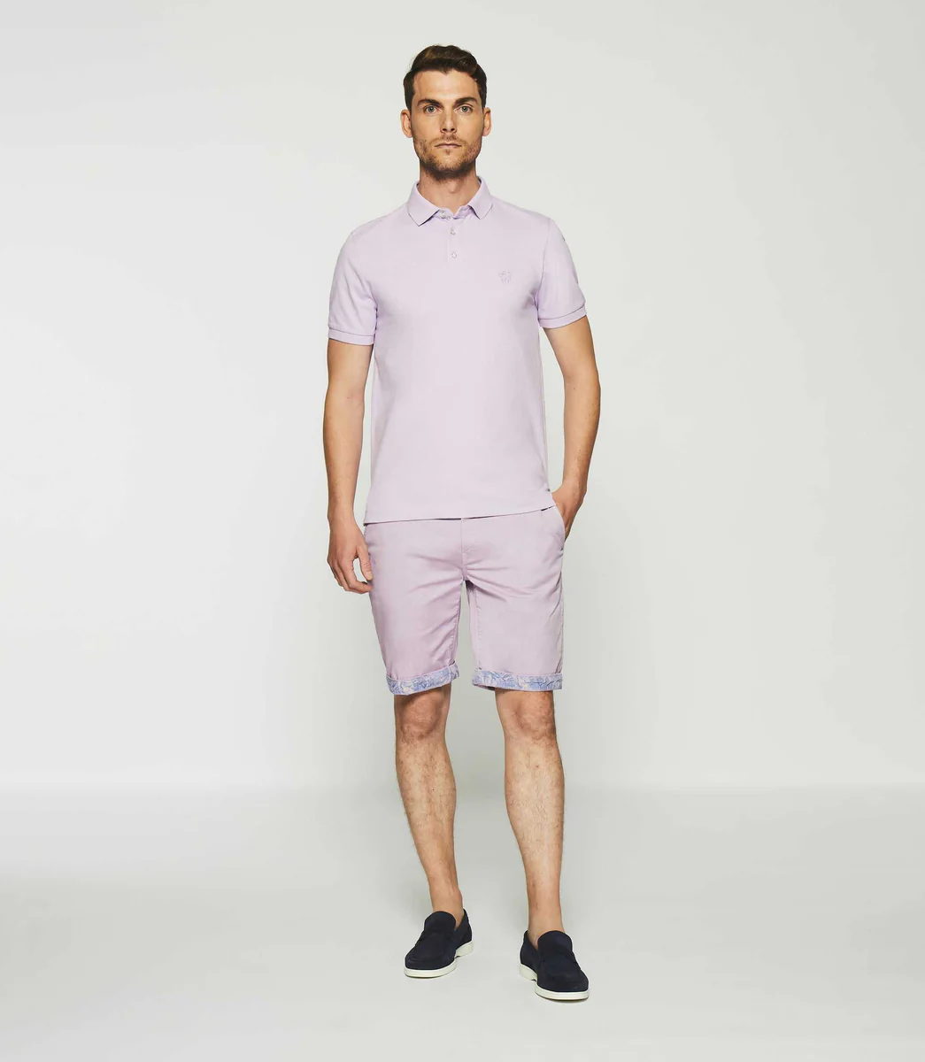 Polo uni violet parme GREGOR