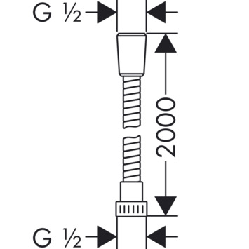 Hansgrohe doucheslang Metaflex kunststof 200 cm chroom