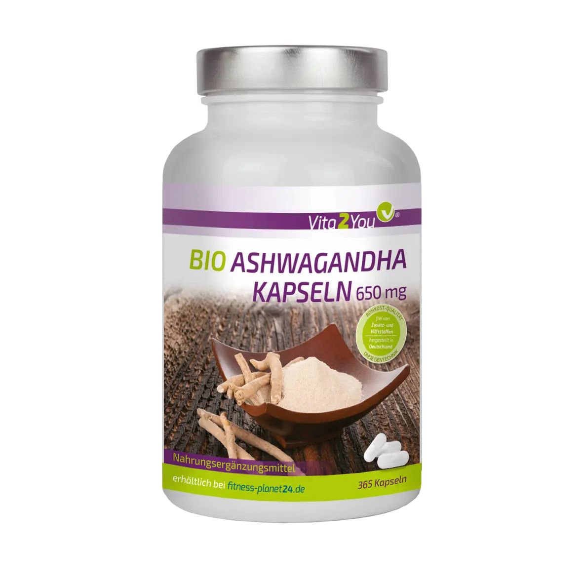 Vita2You Bio Ashwagandha Kapseln 650mg