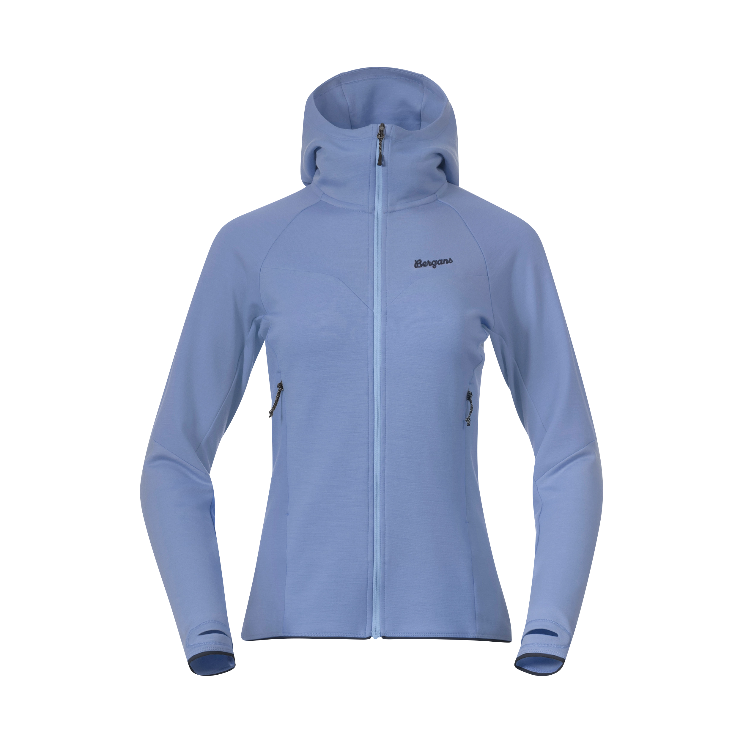 Tind Merino Hood Jacket Women Blueberry Milk
