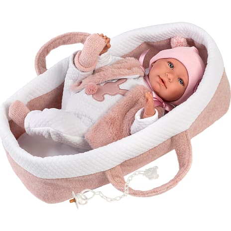 Llorens dukke 42 cm i bærelift - rosa