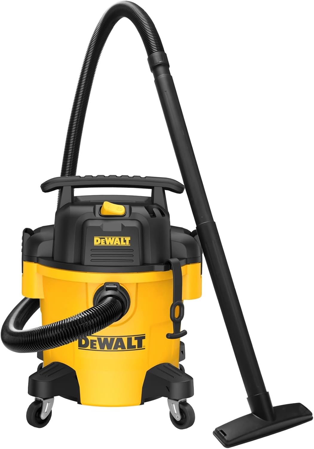 DEWALT 20L Poly Nass-/Trockensauger, Mobiler Nass Trockensaug mit Universalrad, 3 IN 1 mit Blas- und Filterluftfunktion für Baustelle und Werkstatt, DXV20P