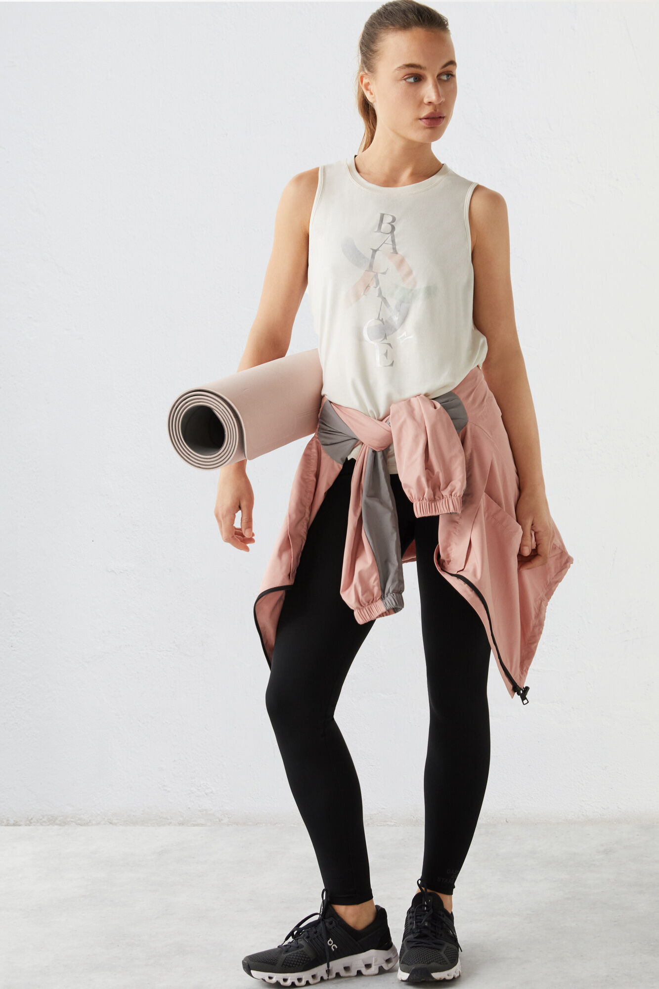 Regata de viscose ECOVERO, branco - bege