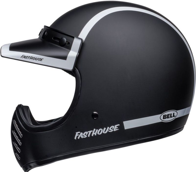 Bell - Moto-3 Fasthouse Old Road - Helm - Zwart Wit - Integraalhelm