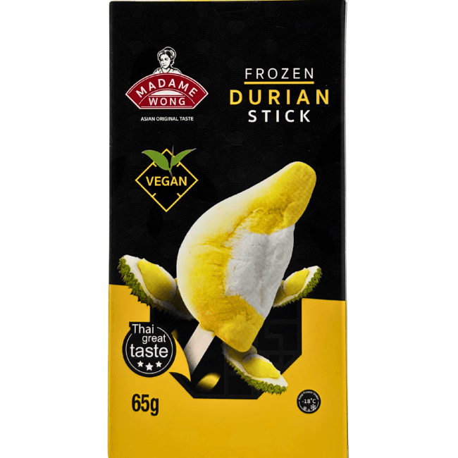 Madame Wong Bevroren Durian Ijs op Stokje 65g