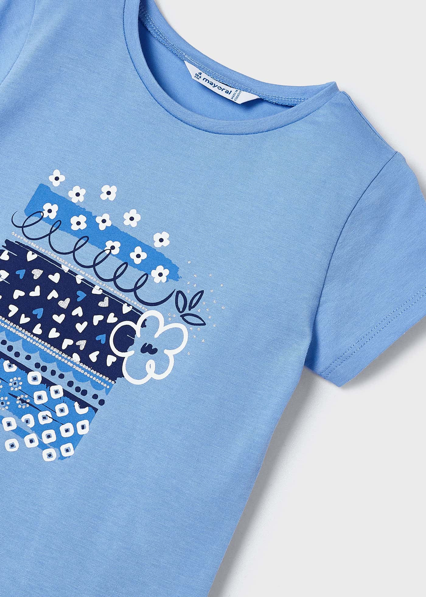 Camiseta estampada Better Cotton para meninas, cor fúcsia.