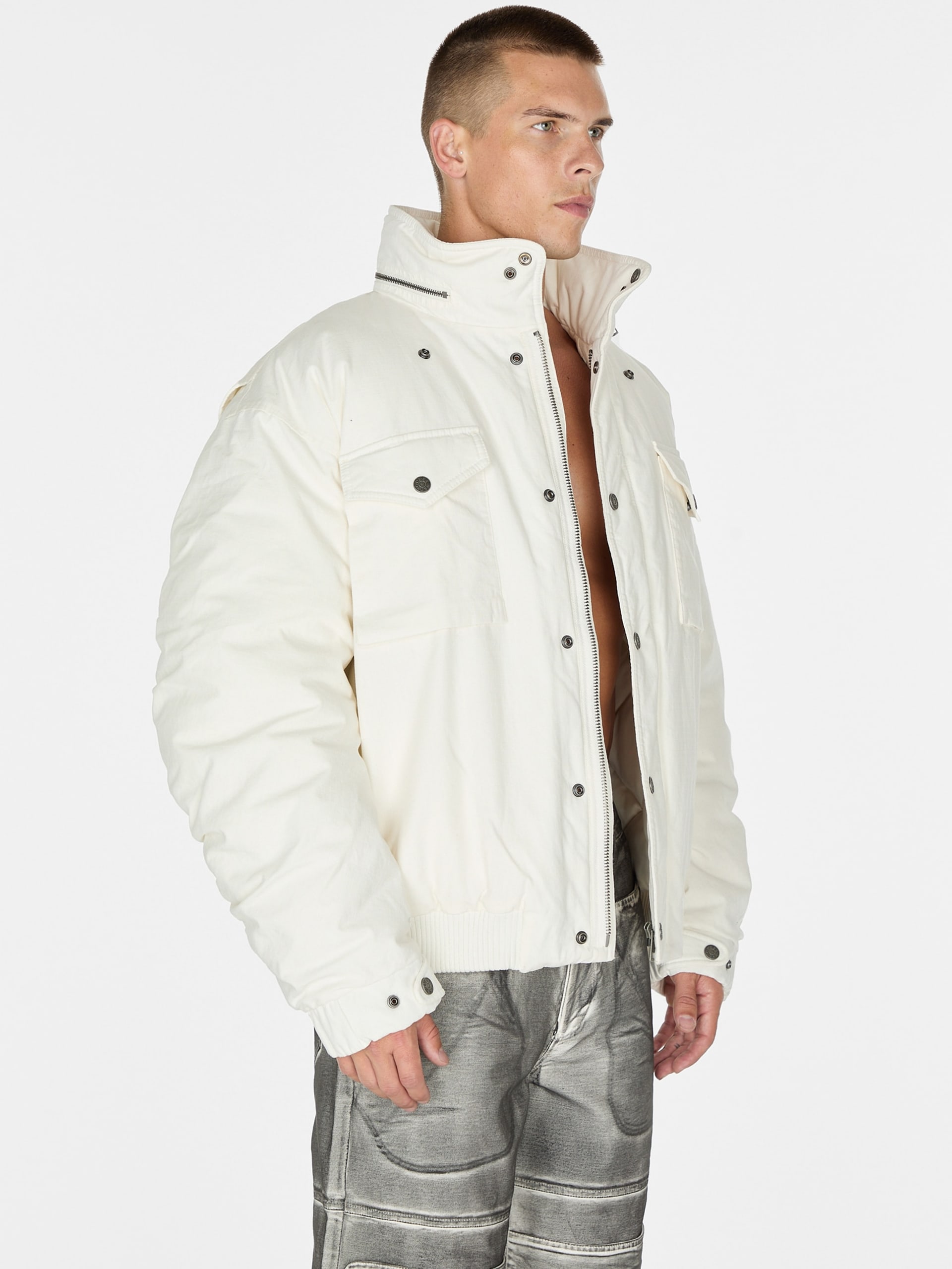 Jaqueta parka de algodão ripstop