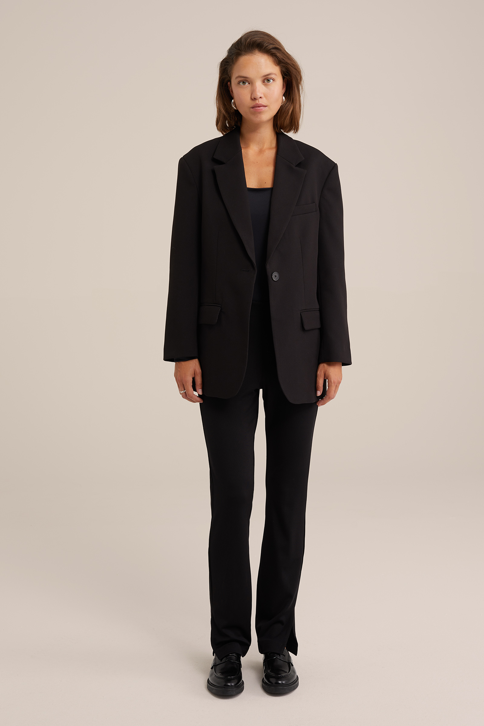legging met structuur WE Fashion Zwart