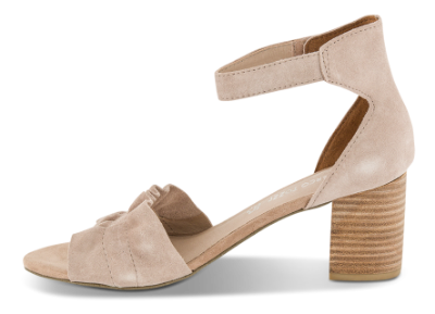 Marco Tozzi Damesandal med hæl Beige 2-2-28398-20