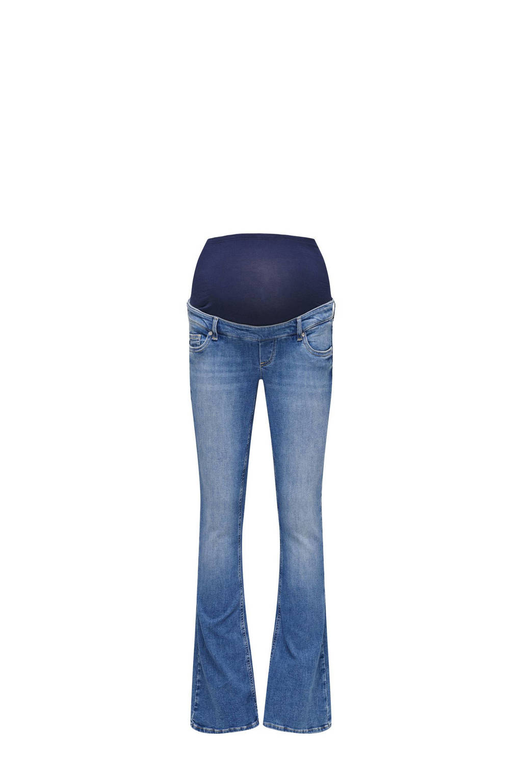 ONLY MATERNITY high waist zwangerschapskleding flared jeans medium blue denim
