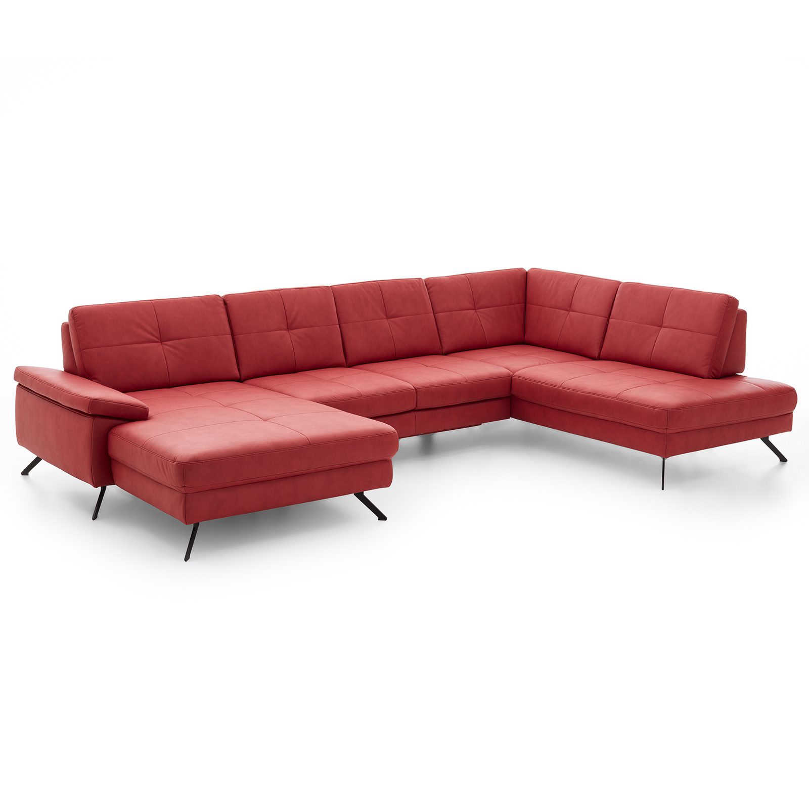 polsterpower Wohnlandschaft - red - Basismodell - Canapé links