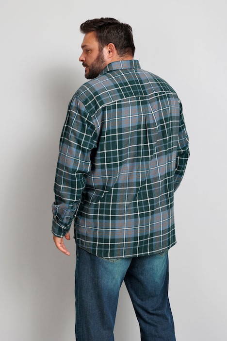 Boston Park Karohemd, Bauchfit, Flanell, bis 80/82