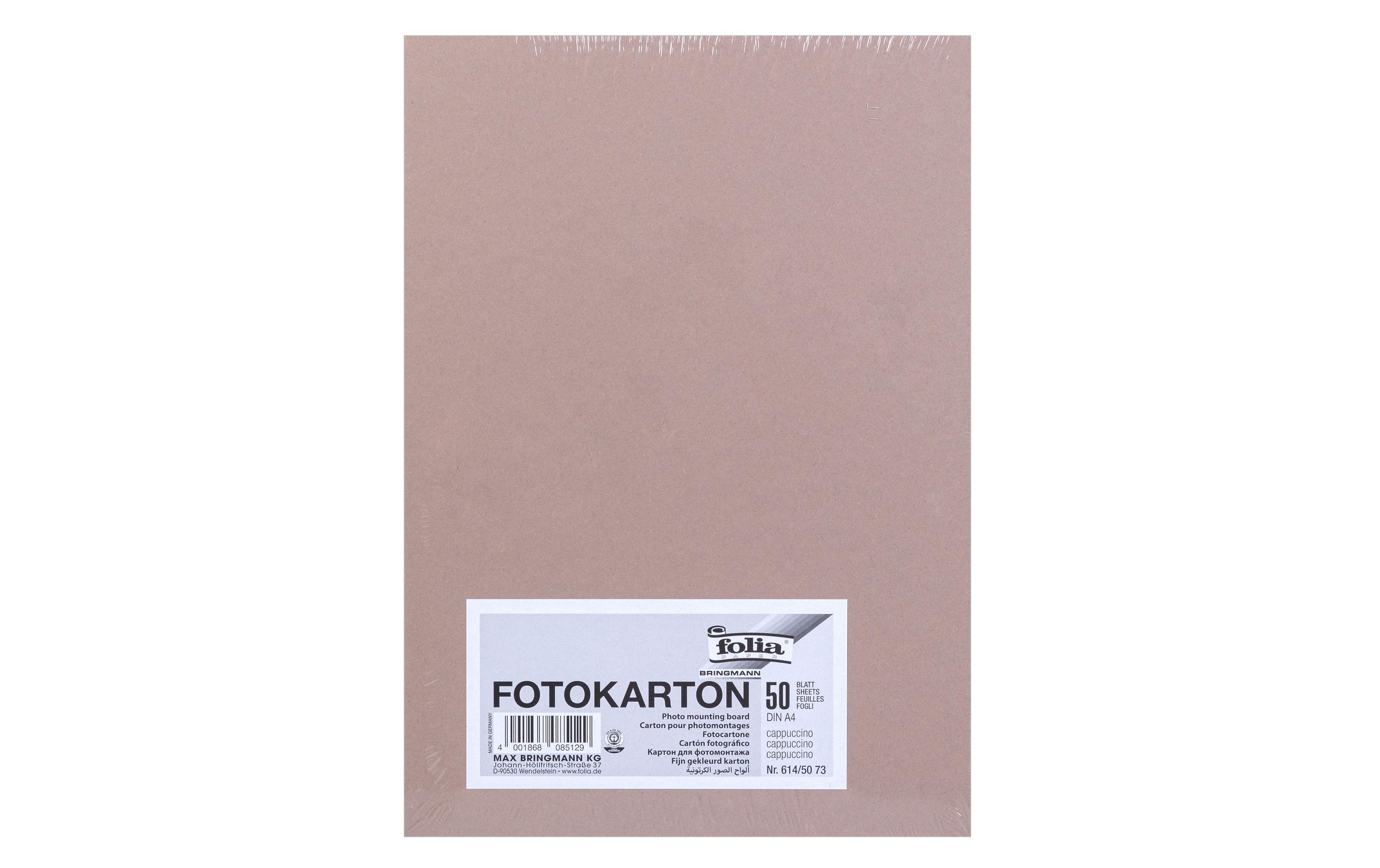 Fotokarton A4, 300 g/m², 50 Blatt, CappuccinoFotokarton zum Basteln oder Gestalten