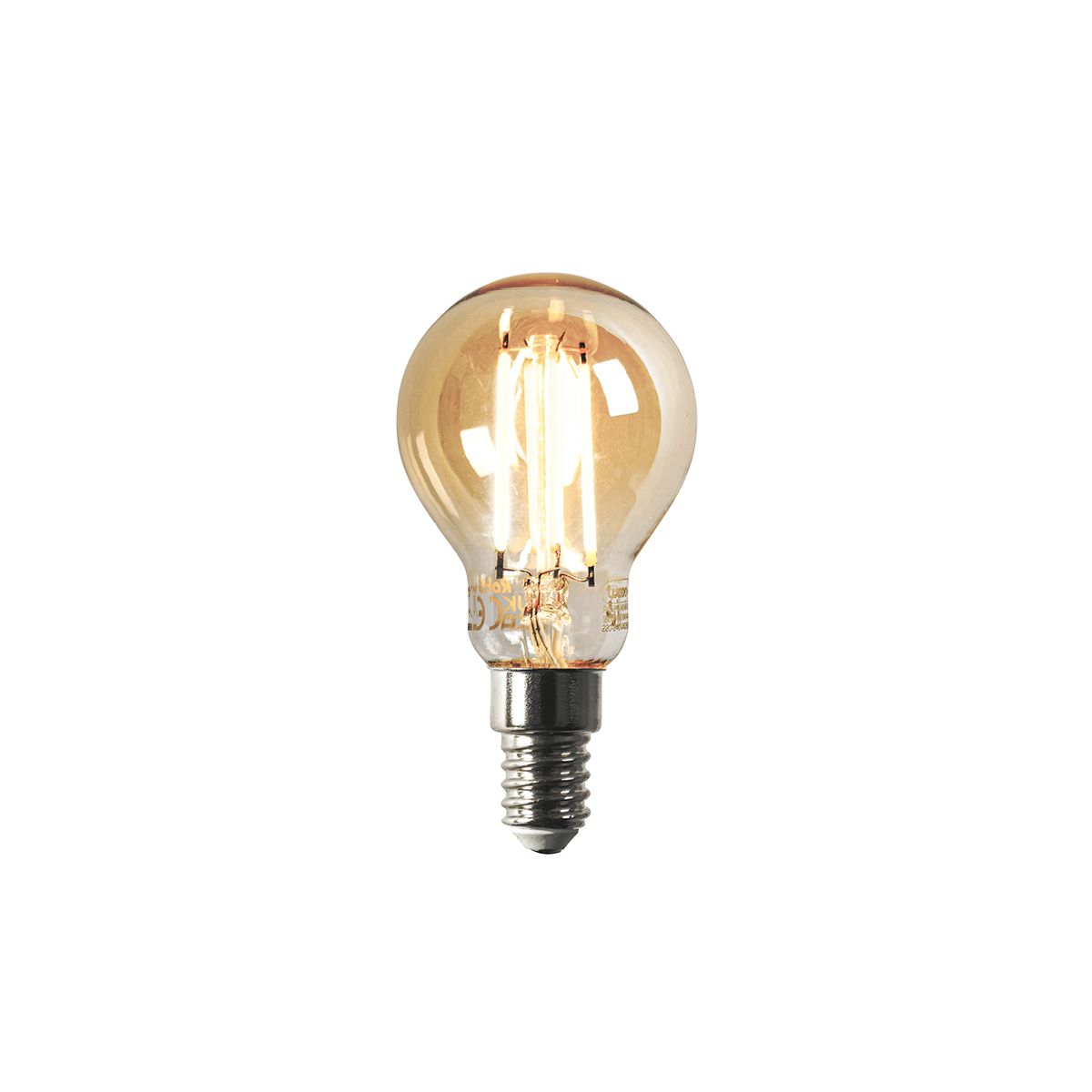 Set van 5 Smart E14 LED lamp P45 goud 4,9W 470 lm 1800-4000K