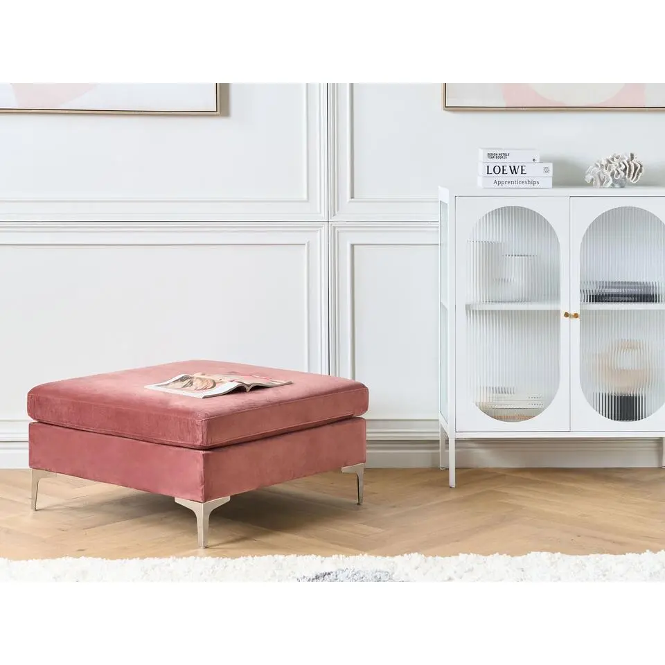 EVJA - Ottomaan - Roze - Fluweel