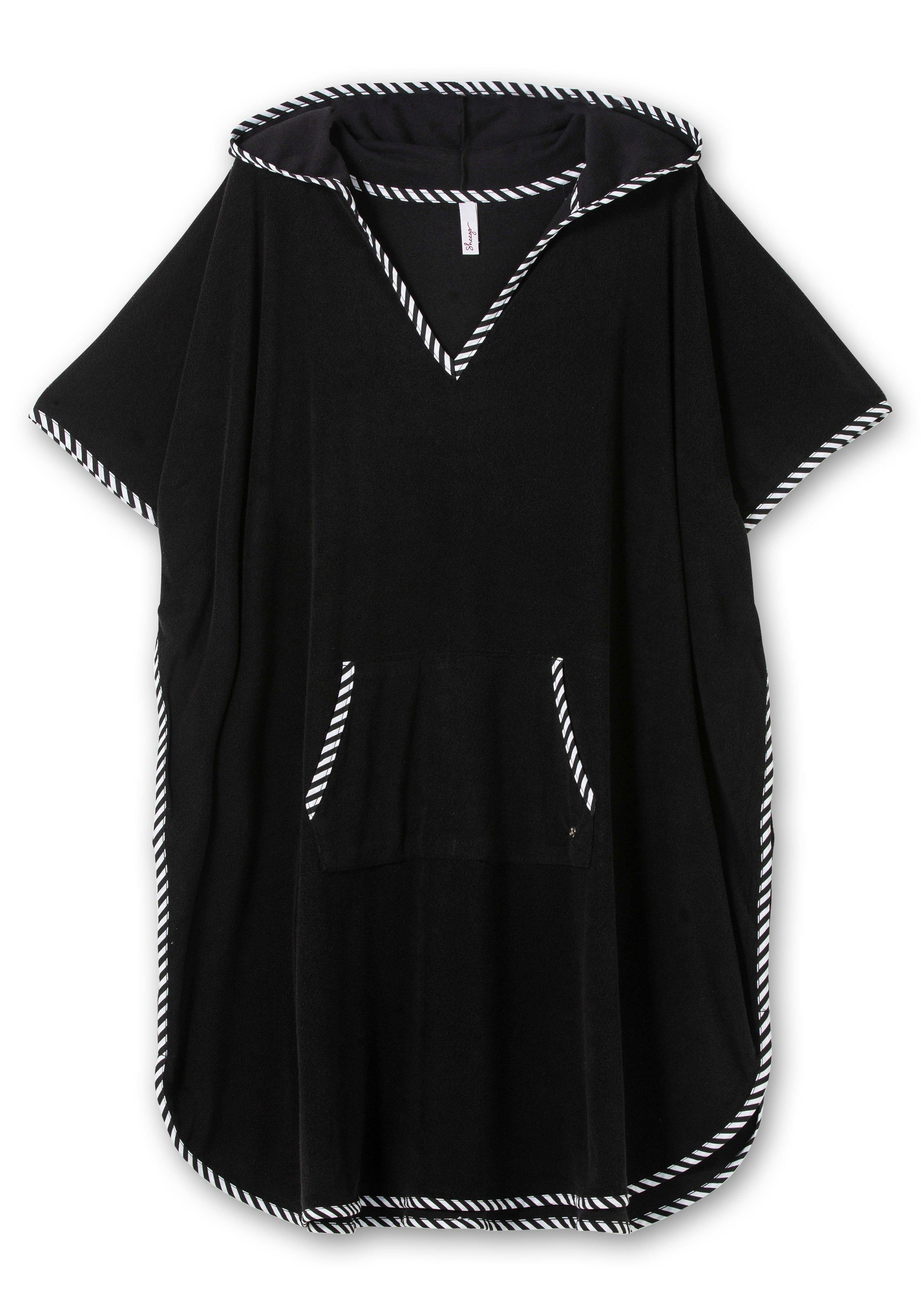 Bade-Poncho mit Kapuze, aus Frottee