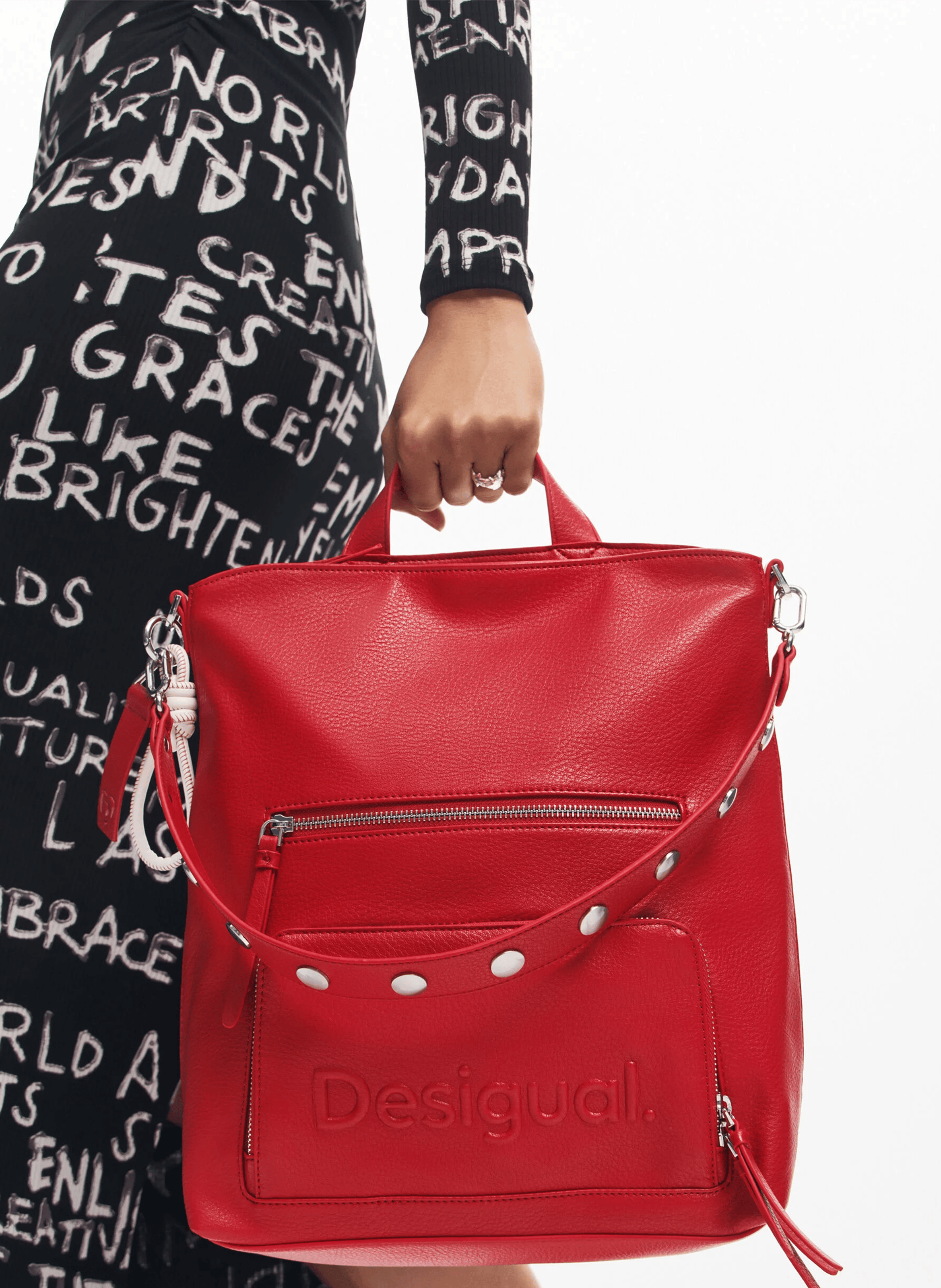 Sac à dos effet cuir| Rouge