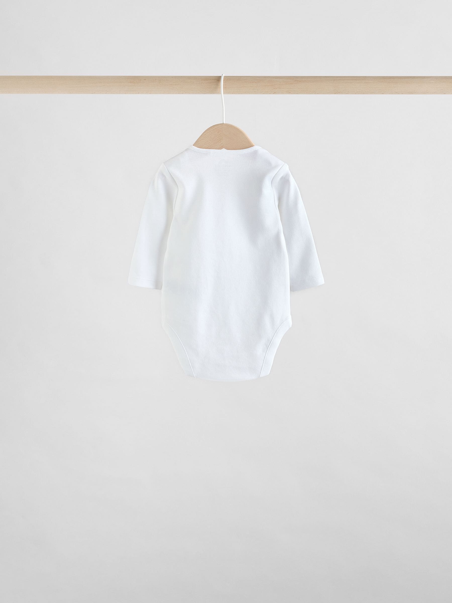 Wit met figuurprint - Baby Bodysuits met Lange mouwen van 100% katoen