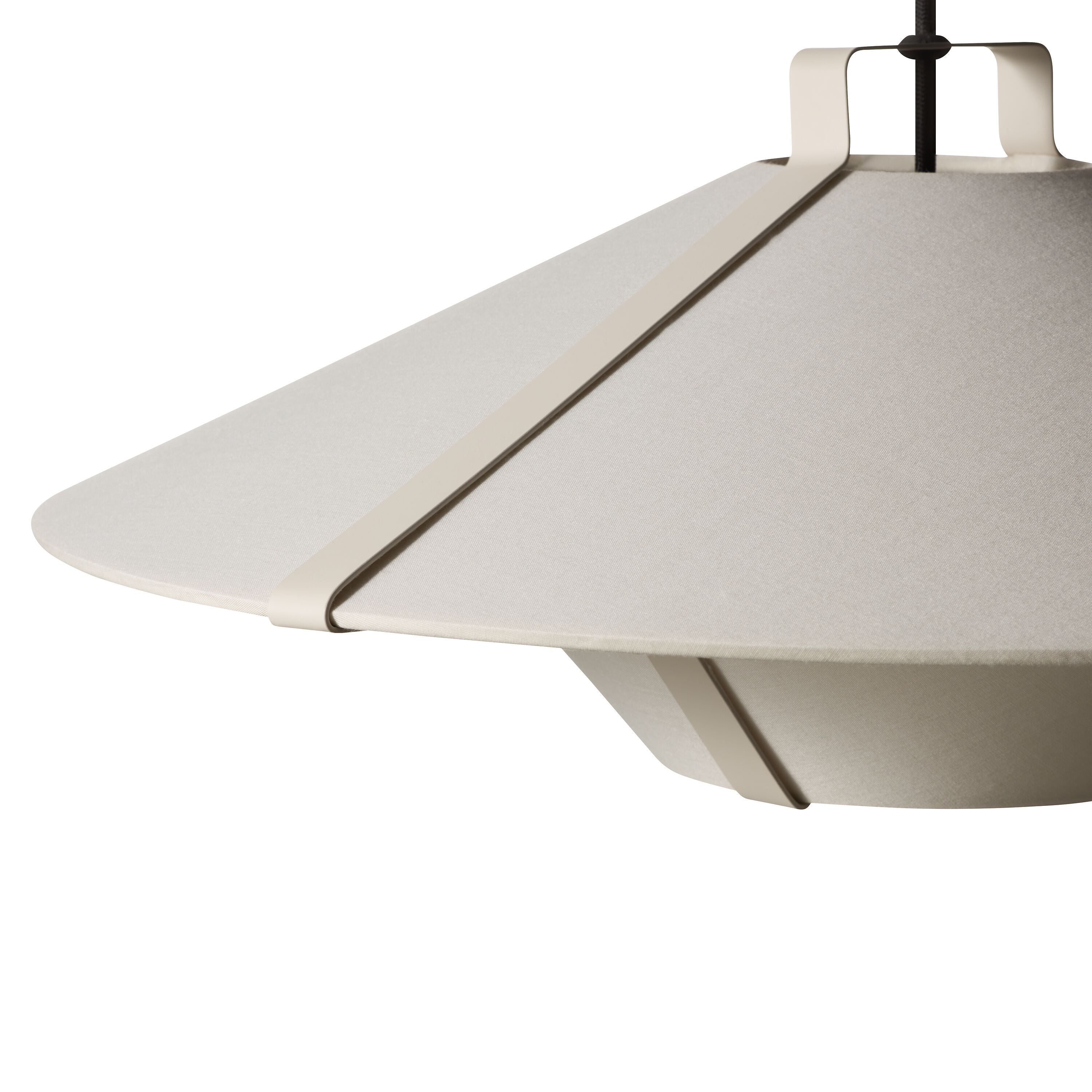 ZURI Hängeleuchte beige - Beige / H: 19.3 cm x D: 49.0 cm